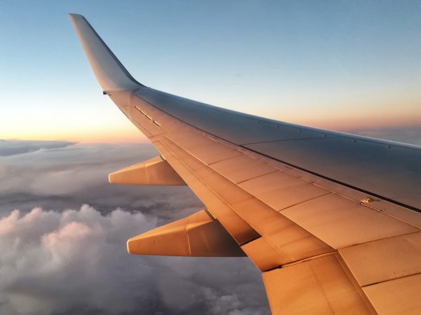 Wing of airplane